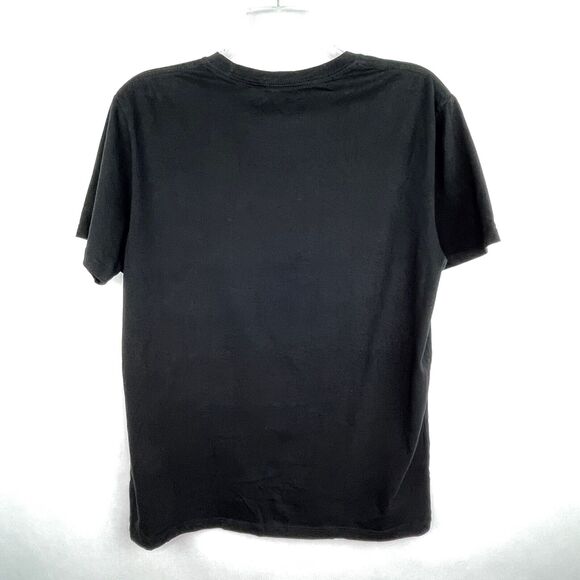 Has holes - Guess Black Question Mark Crew Neck Cotton T-Shirt Men's Sz M - Picture 6 of 7
